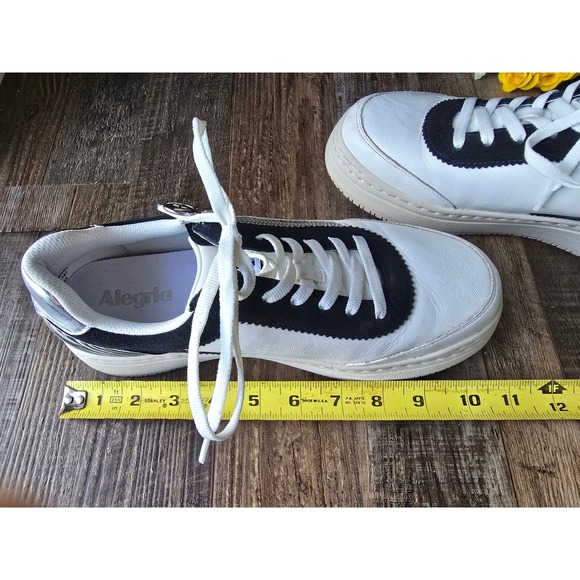Alegria Womens Platform‎ Sneakers Averie White Zebra Print Zip Up Size 8 38.5 - Picture 11 of 11